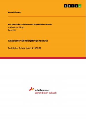 Cover of the book Adäquater Minderjährigenschutz by Kati Friedemann