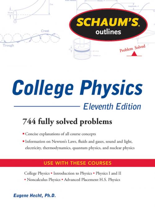 Cover of the book Schaum's Outline of College Physics, 11th Edition by Frederick Bueche, Eugene Hecht, McGraw-Hill Education