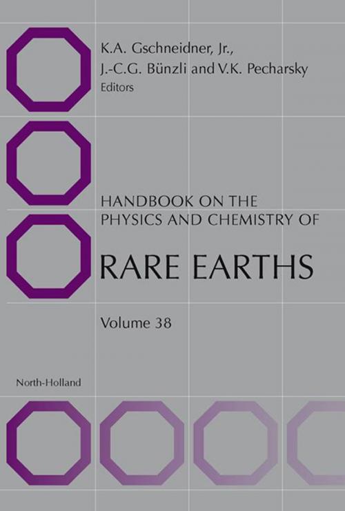 Cover of the book Handbook on the Physics and Chemistry of Rare Earths by Vitalij K. Pecharsky, Karl A. Gschneidner, B.S. University of Detroit 1952Ph.D. Iowa State University 1957, Jean-Claude G. Bunzli, Diploma in chemical engineering (EPFL, 1968)PhD in inorganic chemistry (EPFL 1971), Elsevier Science