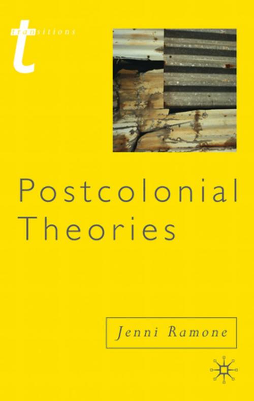 Cover of the book Postcolonial Theories by Dr Jenni Ramone, Palgrave Macmillan