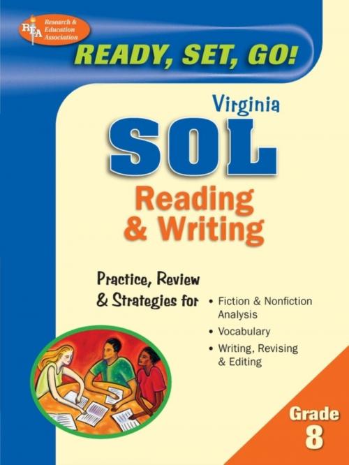 Cover of the book Virginia SOL, Reading & Writing, Grade 8 by The Editors of REA, Dana Passananti, Research & Education Association