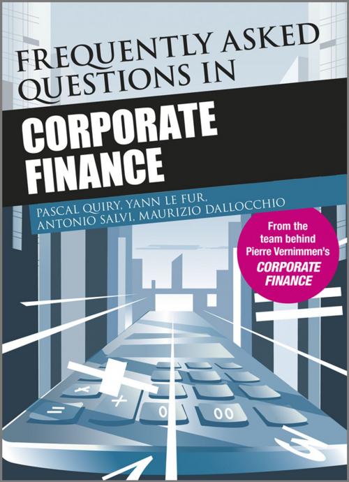 Cover of the book Frequently Asked Questions in Corporate Finance by Pascal Quiry, Yann Le Fur, Antonio Salvi, Maurizio Dallocchio, Wiley