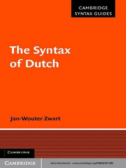 Cover of the book The Syntax of Dutch by Jan-Wouter Zwart, Cambridge University Press