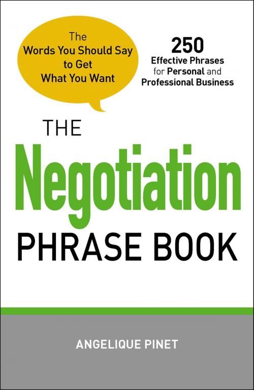 Cover of the book The Negotiation Phrase Book by Angelique Pinet, Adams Media