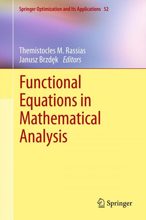Cover of the book Functional Equations in Mathematical Analysis by , Springer New York