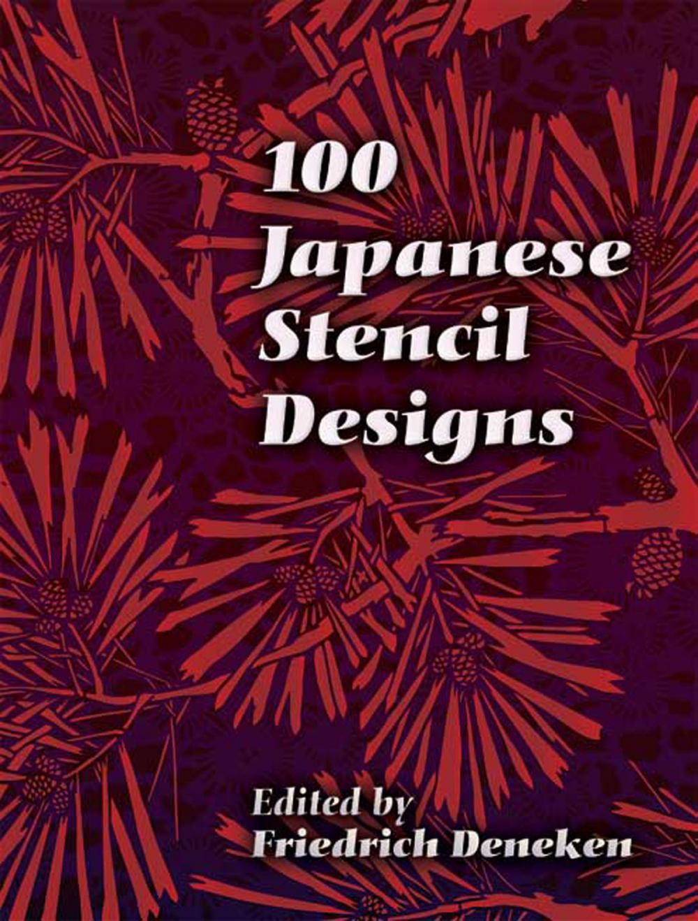 Big bigCover of 100 Japanese Stencil Designs