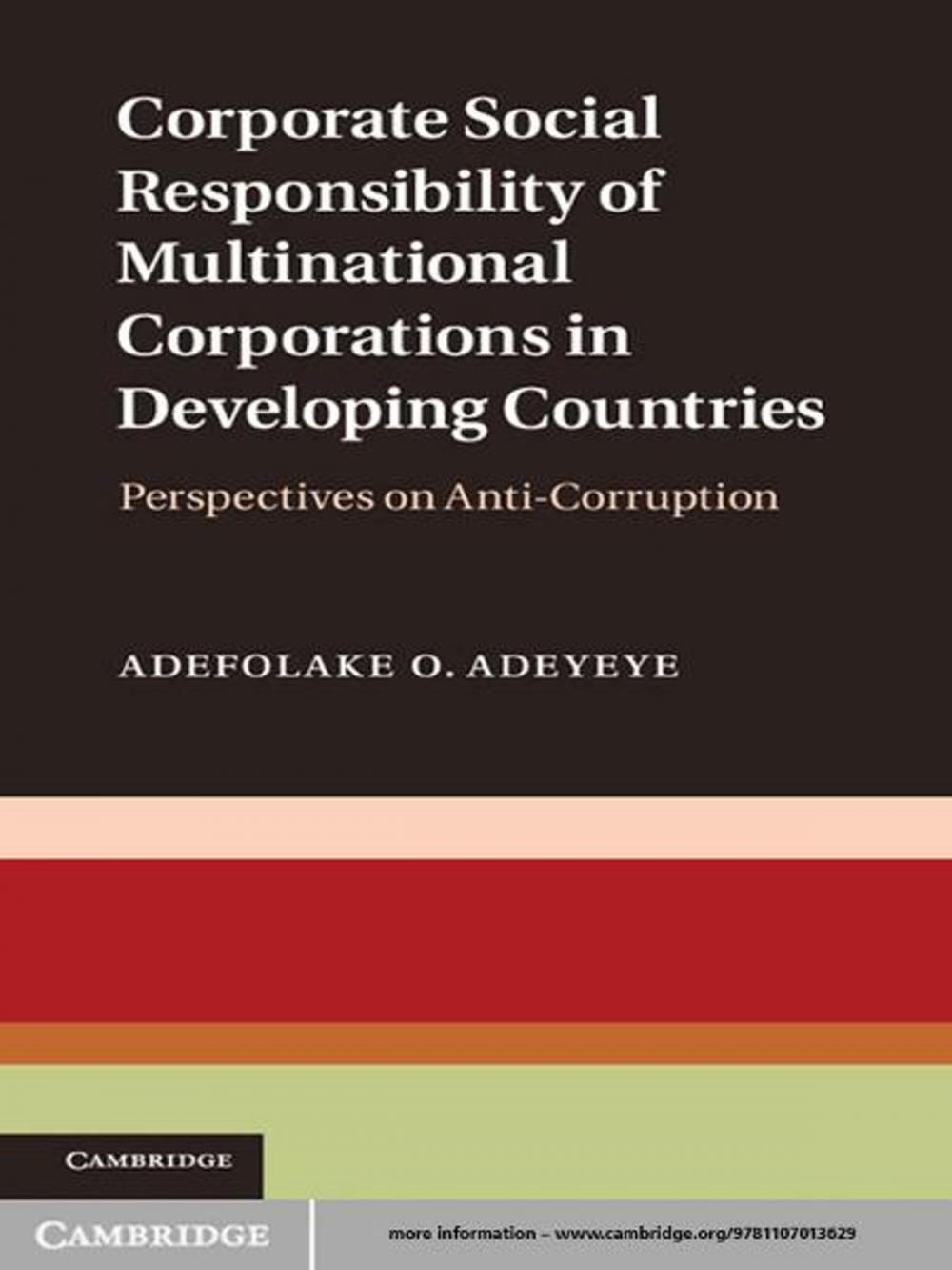 Big bigCover of Corporate Social Responsibility of Multinational Corporations in Developing Countries