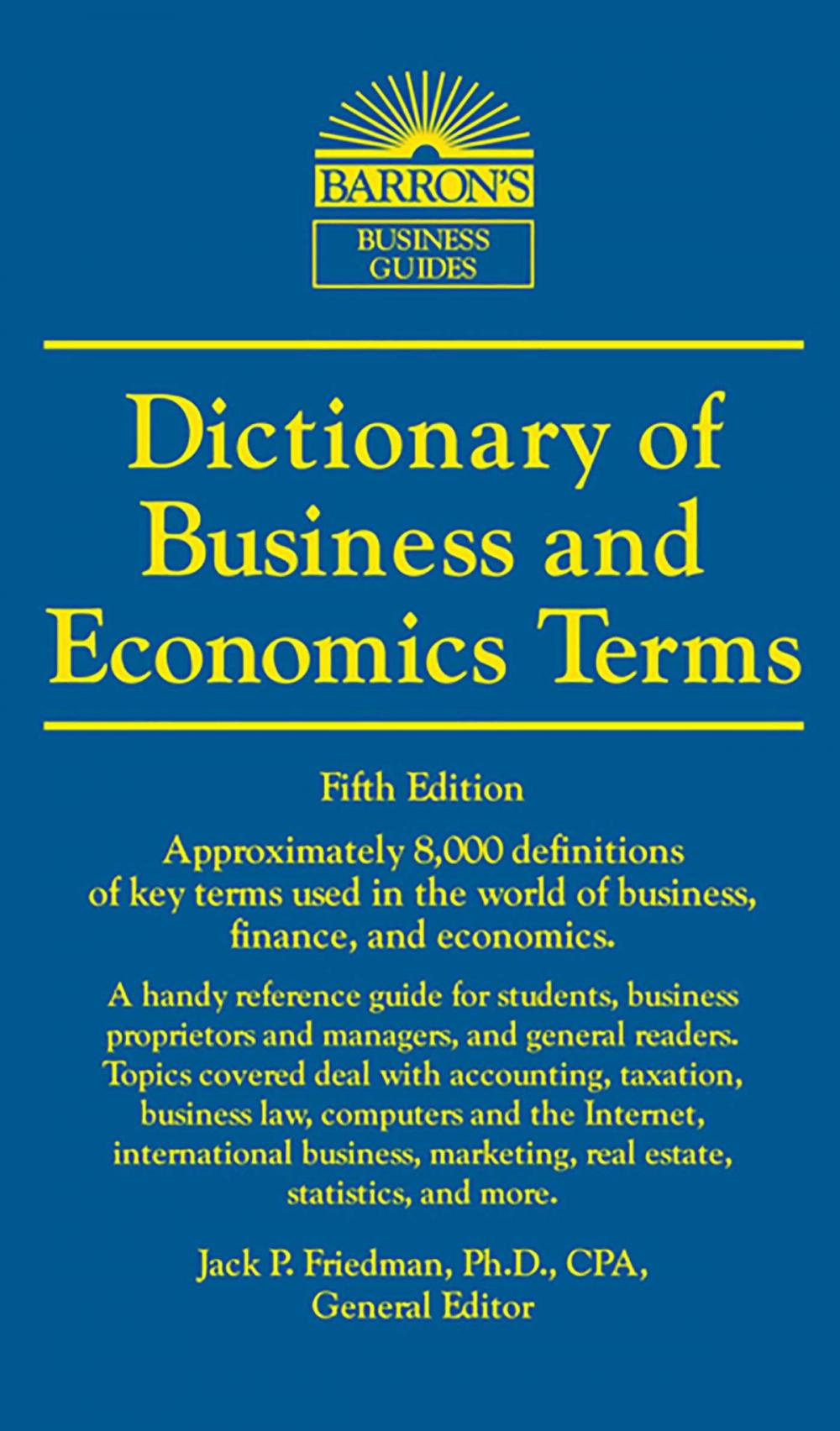 Big bigCover of Dictionary of Business and Economic Terms