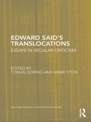 Cover of the book Edward Said's Translocations by Stuart Sweeney