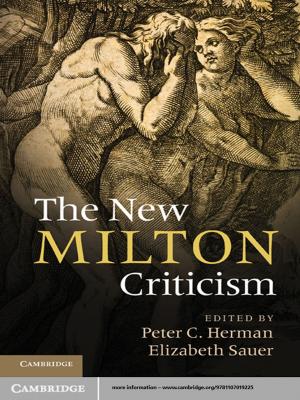 Cover of the book The New Milton Criticism by Peter Hamm, Martin Zanni