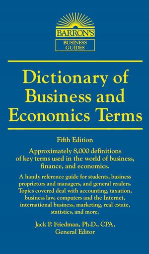 Book cover of Dictionary of Business and Economic Terms