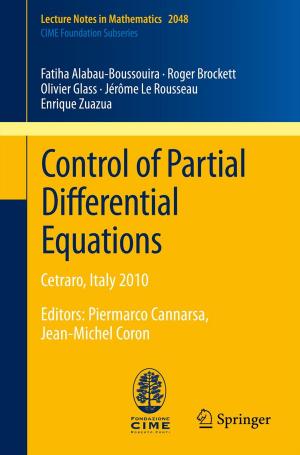 Book cover of Control of Partial Differential Equations