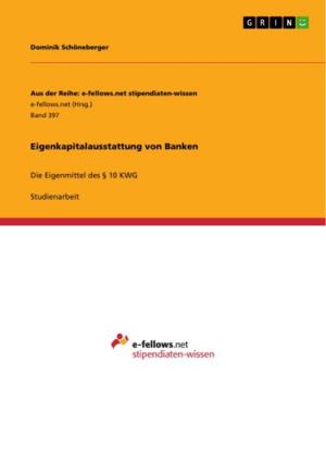 Cover of the book Eigenkapitalausstattung von Banken by Joerg Geuting