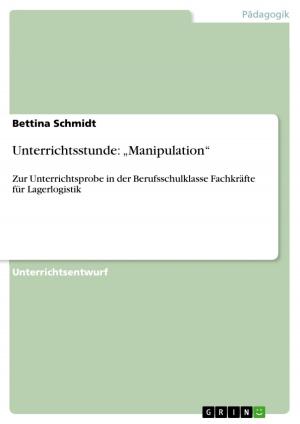 Cover of the book Unterrichtsstunde: 'Manipulation' by Tina Schurig