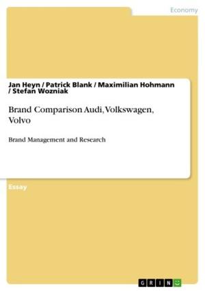 Cover of the book Brand Comparison Audi, Volkswagen, Volvo by Ilka Dischereit