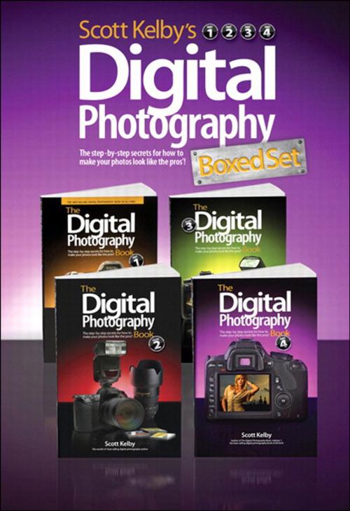 Cover of the book Scott Kelby's Digital Photography Boxed Set, Parts 1, 2, 3, and 4 by Scott Kelby, Pearson Education