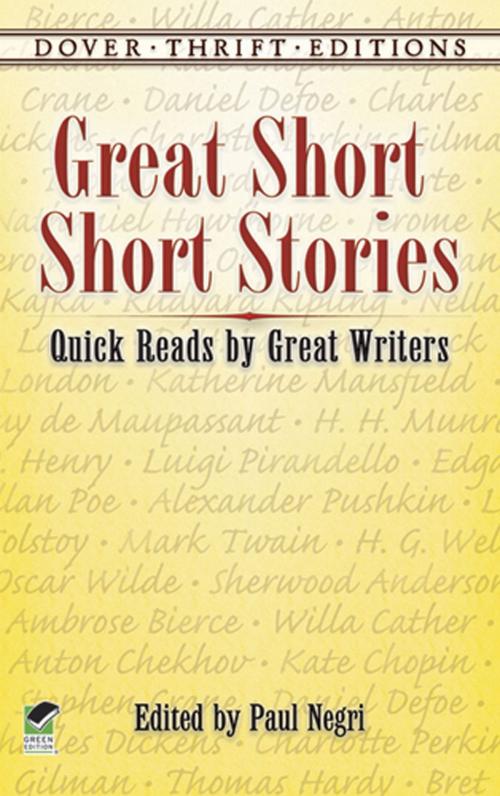Cover of the book Great Short Short Stories by Paul Negri, Dover Publications