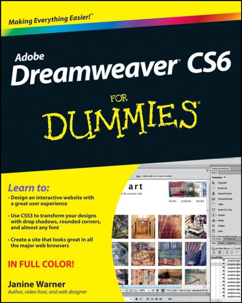 Cover of the book Dreamweaver CS6 For Dummies by Janine Warner, Wiley