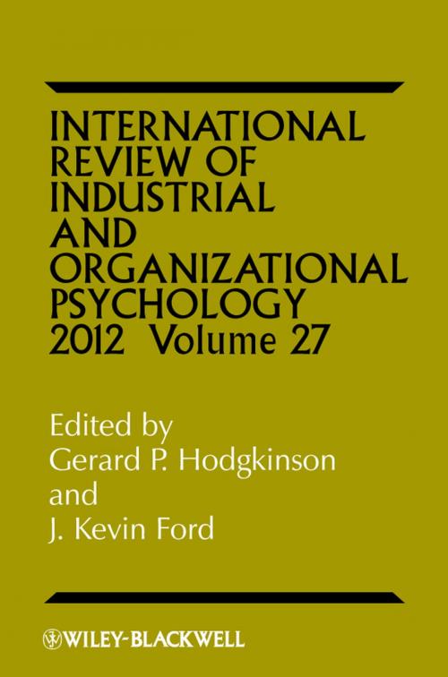 Cover of the book International Review of Industrial and Organizational Psychology 2012 by , Wiley