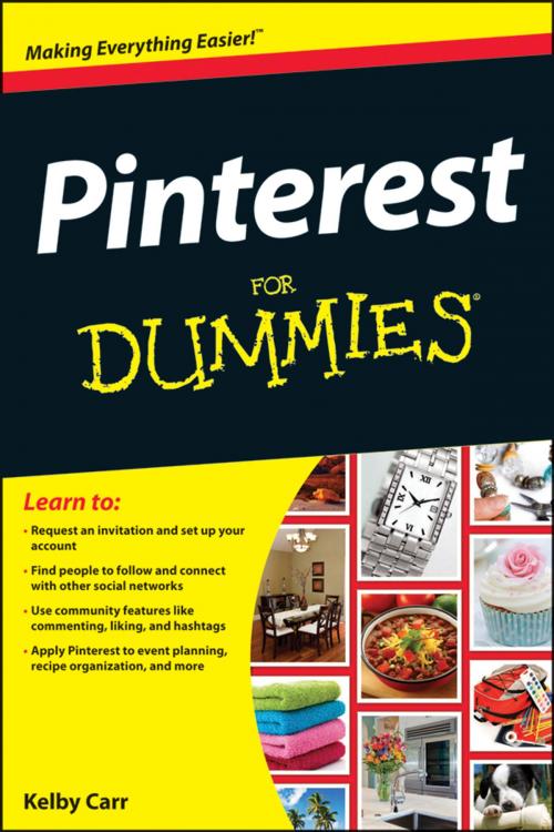 Cover of the book Pinterest For Dummies by Kelby Carr, Wiley