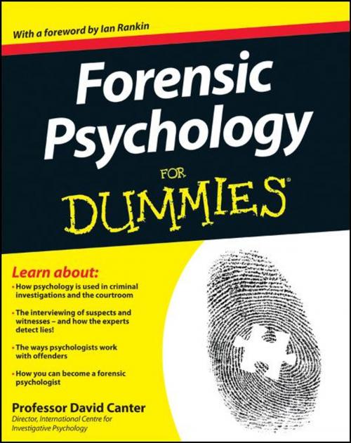 Cover of the book Forensic Psychology For Dummies by David V. Canter, Wiley