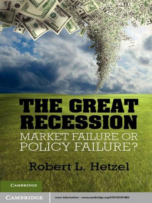 Cover of the book The Great Recession by Robert L. Hetzel, Cambridge University Press