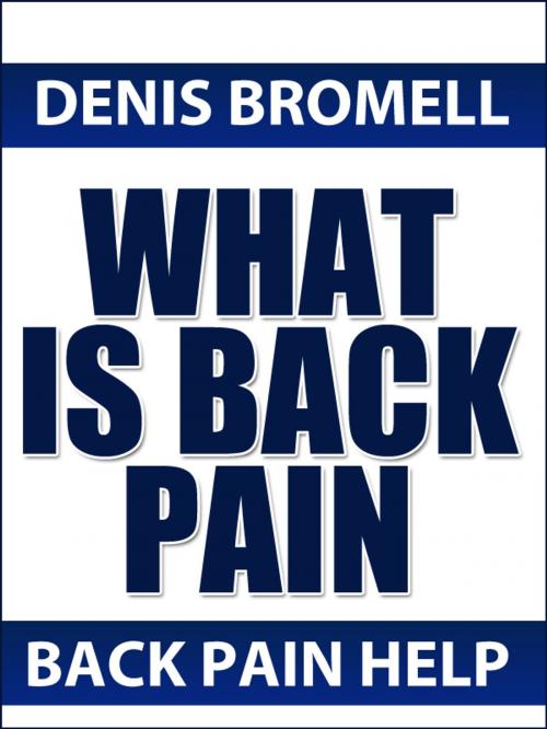 Cover of the book What is Back PAIN by Denis Bromell, Denis Bromell