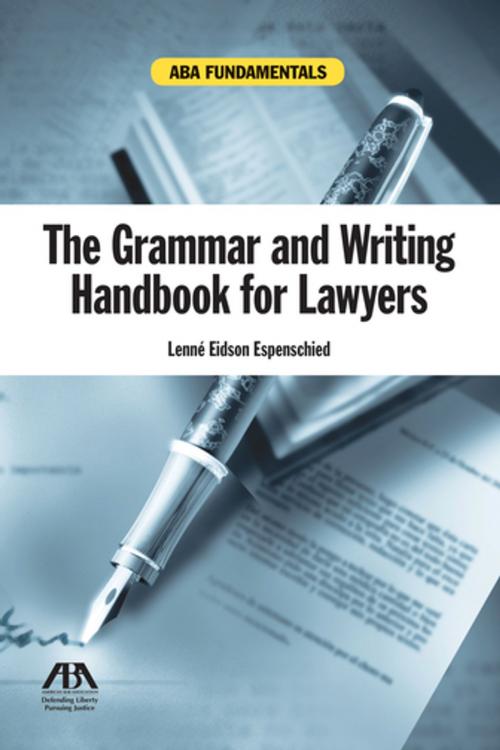Cover of the book The Grammar and Writing Handbook for Lawyers by Lenne Eidson Espenschied, American Bar Association