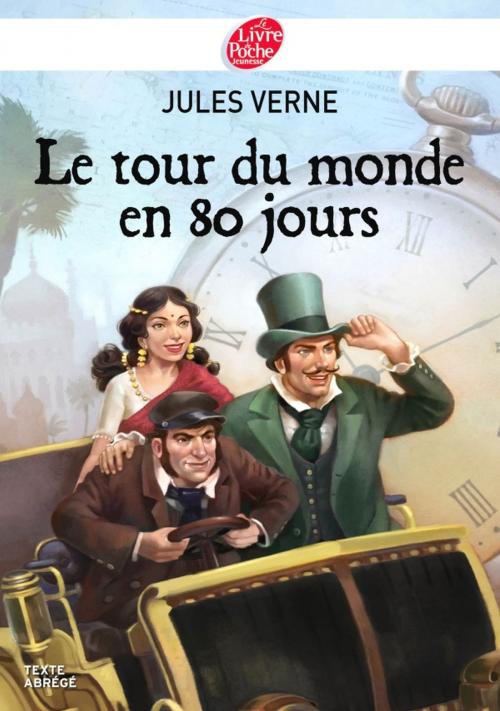 Cover of the book Le tour du monde en 80 jours - Texte Abrégé by Jules Verne, Livre de Poche Jeunesse