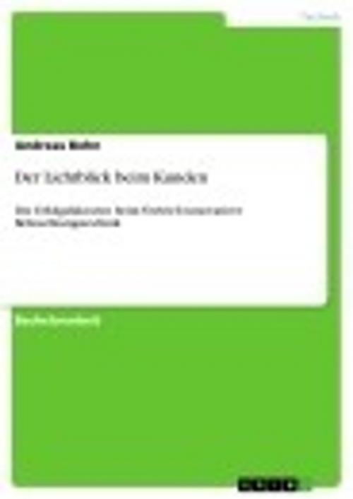 Cover of the book Der Lichtblick beim Kunden by Andreas Bohn, GRIN Verlag