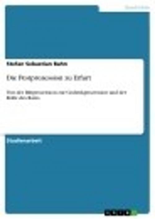 Cover of the book Die Pestprozession zu Erfurt by Stefan Sebastian Bahn, GRIN Verlag