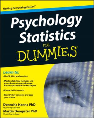 Cover of the book Psychology Statistics For Dummies by Rassoul Noorossana, Abbas Saghaei, Amirhossein Amiri