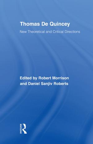 Cover of the book Thomas De Quincey by Eric C. Schwarz, Jason D. Hunter