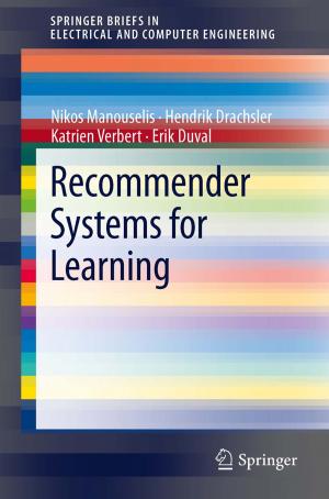 Cover of the book Recommender Systems for Learning by David C. Ritterband, Elaine I. Wu, Richard S. Koplin, John A. Seedor