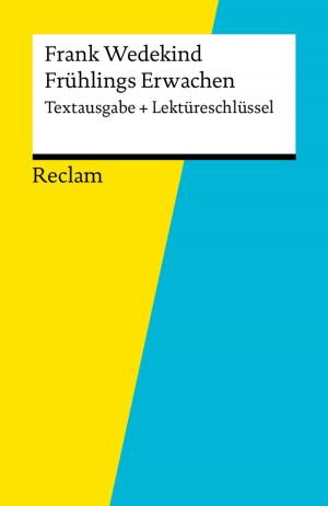 Book cover of Textausgabe + Lektüreschlüssel. Frank Wedekind: Frühlings Erwachen
