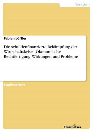 Cover of the book Die schuldenfinanzierte Bekämpfung der Wirtschaftskrise - Ökonomische Rechtfertigung, Wirkungen und Probleme by Tilmann Wörner