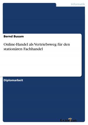Cover of the book Online-Handel als Vertriebsweg für den stationären Fachhandel by Cornelia Merz