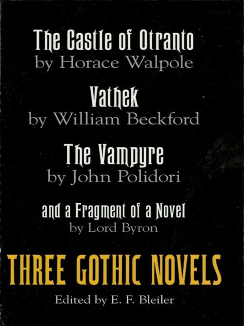 Cover of the book Three Gothic Novels by , Dover Publications