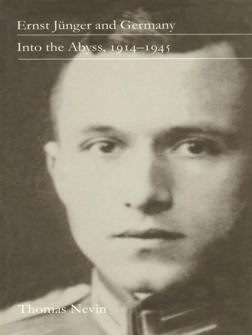 Cover of the book Ernst Jünger and Germany by Thomas R. Nevin, Duke University Press