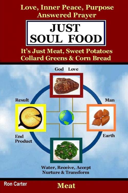 Cover of the book Just Soul Food - Meat / Love, Inner Peace, Purpose, Answered Prayer. It's Just Meat, Sweet Potatoes, Collard Greens & Corn Bread by Ron Carter, Lulu.com