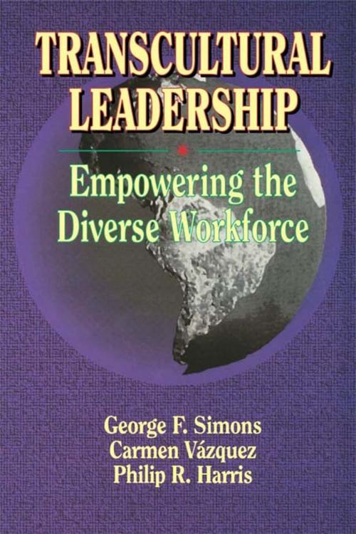 Cover of the book Transcultural Leadership by Carmen Vazquez, George F Simons, Philip R Harris, Taylor and Francis