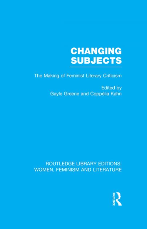Cover of the book Changing Subjects by , Taylor and Francis