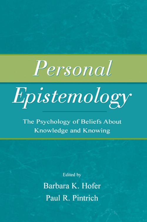 Cover of the book Personal Epistemology by , Taylor and Francis