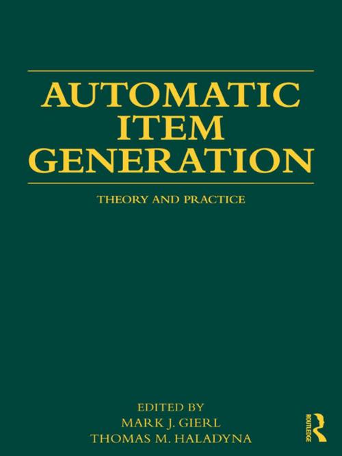 Cover of the book Automatic Item Generation by , Taylor and Francis