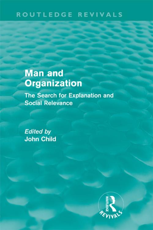 Cover of the book Man and Organization (Routledge Revivals) by , Taylor and Francis