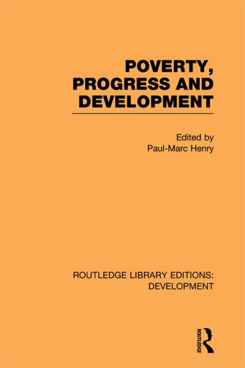 Cover of the book Poverty, Progress and Development by , Taylor and Francis