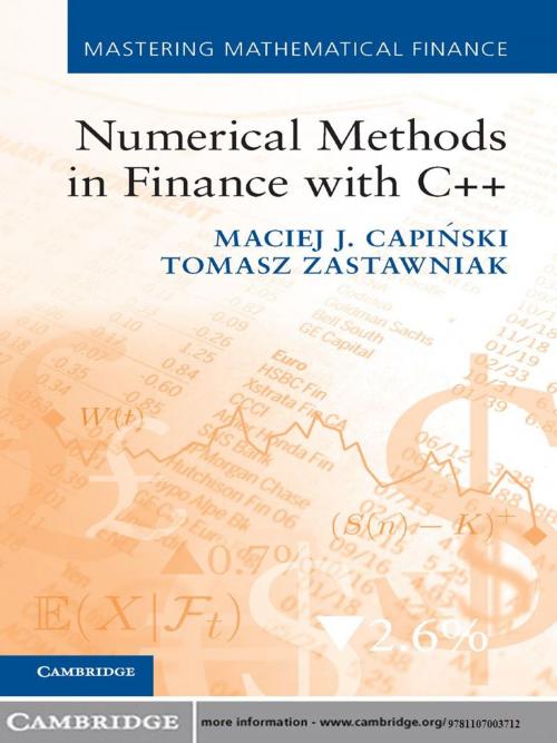 Cover of the book Numerical Methods in Finance with C++ by Maciej J. Capiński, Tomasz Zastawniak, Cambridge University Press