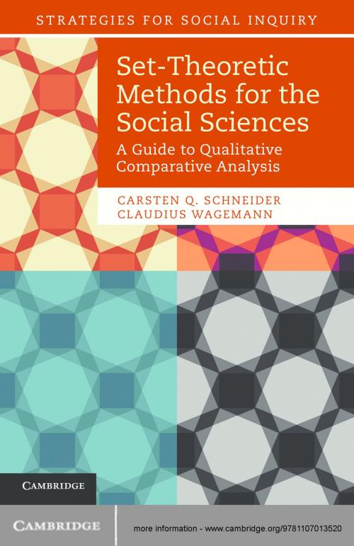 Cover of the book Set-Theoretic Methods for the Social Sciences by Carsten Q. Schneider, Claudius Wagemann, Cambridge University Press