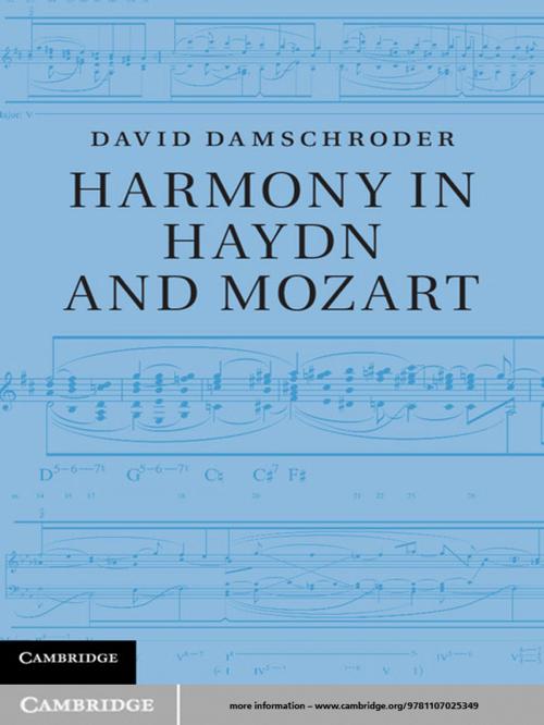 Cover of the book Harmony in Haydn and Mozart by David Damschroder, Cambridge University Press