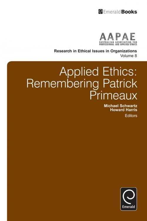 Cover of the book Applied Ethics by Michael Schwartz, Howard Harris, Emerald Group Publishing Limited